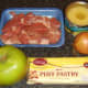 Pork, pineapple and apple pie ingredients