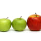 How much is a red apple worth compared to green apples.