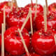 Red candied apples