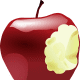 Drawing of organic red apple