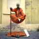 A levitating Sadhu- Street performer