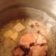Put the butter, brown sugar, salt and corn syrup into a saucepan and turn the heat on medium/low.