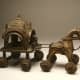 Bengal art of 19th century, Horse and Cart, copper alloy