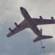 A KC-135 flying over the Washington, DC Mall, June 1991.