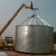 This is at a site where we have built well over one dozen bins, we often use a large forklift for the main construction stages.