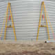 A-Frame Style Grain Bin Jacks: These cheaply-built A-frame jacks will work for small jobs (use at least 6 on an 18-foot diameter bin), or big jobs using one jack per wall sheet.
