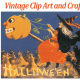 Vintage Halloween Clip Art card front