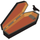 Coffin with raven