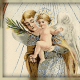Free vintage Christmas angel clip art: Angel with baby Jesus