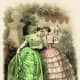 1878: Victorian silk ball gowns for summer