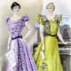 Spring 1897: lavender and yellow Victorian dresses