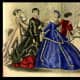 1867: assorted Victorian womens dresses from Godeys