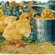 Free vintage Easter clipart images: Vintage yellow baby Easter chicks