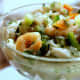 Ceviche made with shrimp instead of halibut.