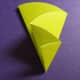 You will need to fold all eight circles to complete the rosette.