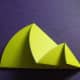 Turn it over. This is your finished zig zag cone.