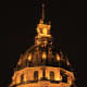 The Church of St Louis at Les Invalides is a beautiful sight after sunset when the dome is brightly illuminated. 