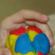 Play-doh model showing 4 lobes of the brain