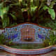 romantic blue and terracotta water fountain - ideal for a Mediterranean style garden