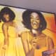 A towering photo on Times Square from Motown The Musical which portrayed the life of legendary Diana Ross and The Supremes.    
