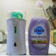 This automatic soap dispenser is about the same size as a 19oz bottle of Dawn dish detergent.
