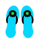 Blue flip flops summer clip art.