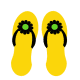 Yellow flip flops summer clip art.