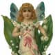 Free vintage Valentine's Day angel with flowers 