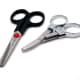 I have both a small pair of sewing scissors and a pair of folding scissors.