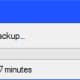 Eventually, the progress bar will display a time estimate to complete the backup.