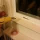 Use the heat gun to tightly fit the plastic shrink wrap to the window / window space. 