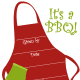 Free BBQ party invitation: barbecue apron with oven mit