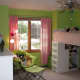 pink and lime green nursery