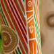 Close-up of a coffin pole.