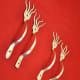 Funky fork cabinet pulls. Made by jjevensen. See link below to view these on Etsy.