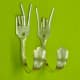Peace and Rock On fork hooks. Made by jjevensen. See link below to view these on Etsy.