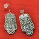 Earrings made from ends of silver spoons. Made by jjevensen. See link below to view these on Etsy.