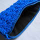 BOXY Crochet Pouch revealing the lining inside