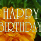 Happy Birthday orange flowers.