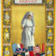 Poster showing a nurse above the flags of the Allies along with illustrations of surgical dressings for war relief.