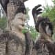 Two more of the visually intriguing statues to be found on a visit to Salakeoku