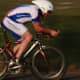 A Mapperley CC cyclist on his Specialized Aero bicycle. You don't always need to put the cyclist in the middle of the frame as part of panning photography