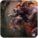 Ursa Warrior in flames.
