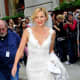 UGGs and a wedding dress