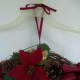 Top of wreath ribbon and hanging bow.