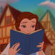 Defenseless Belle, reading a book aloafly and ignoring the sub-tense atmosphere