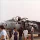 A USMC AV-8B that flew Operation Desert Storm missions at the May 1991 Andrews AFB, Joint Service Open House.