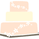 Peach wedding cake clip art