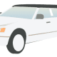 Wedding clip art: white stretch limousine 