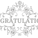Congratulations platinum scrollwork floral clip art